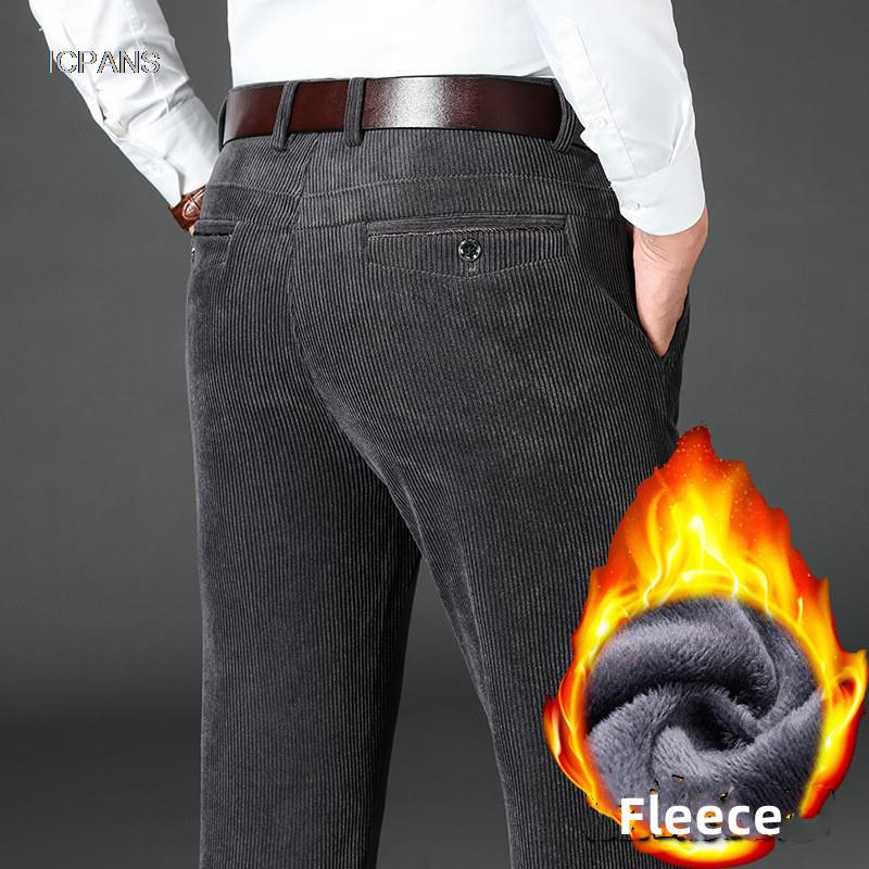 Calças masculinas de veludo de - Corduroy Pant Warm avaliação e preço