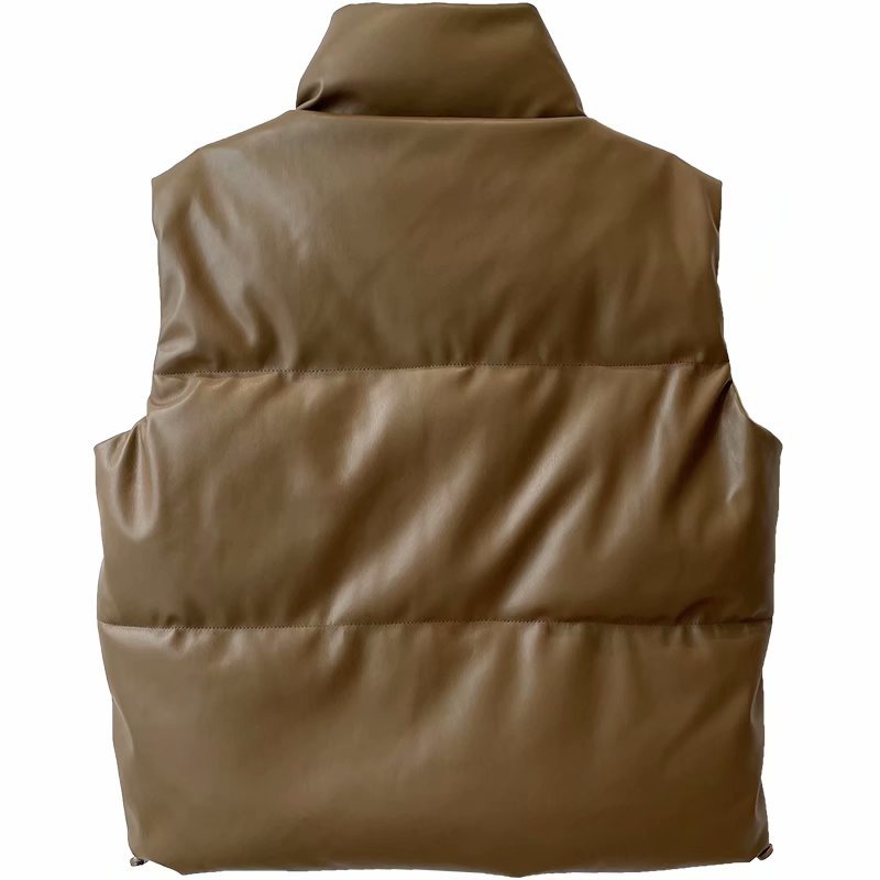 Colete de couro real feminino  - Wool Coat Peacoat avaliação e preço