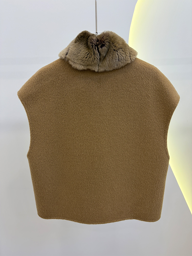 Colete Feminino de Inverno com - Wool Coat Peacoat avaliação e preço